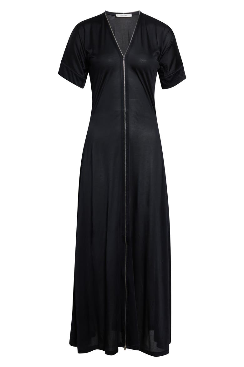 Jersey Zip Maxi Dress, Alternate, color, URCHIN