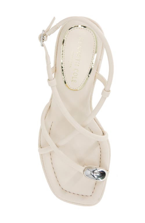 Kenneth Cole Gatlyn Ankle Strap Kitten Heel Sandal In White