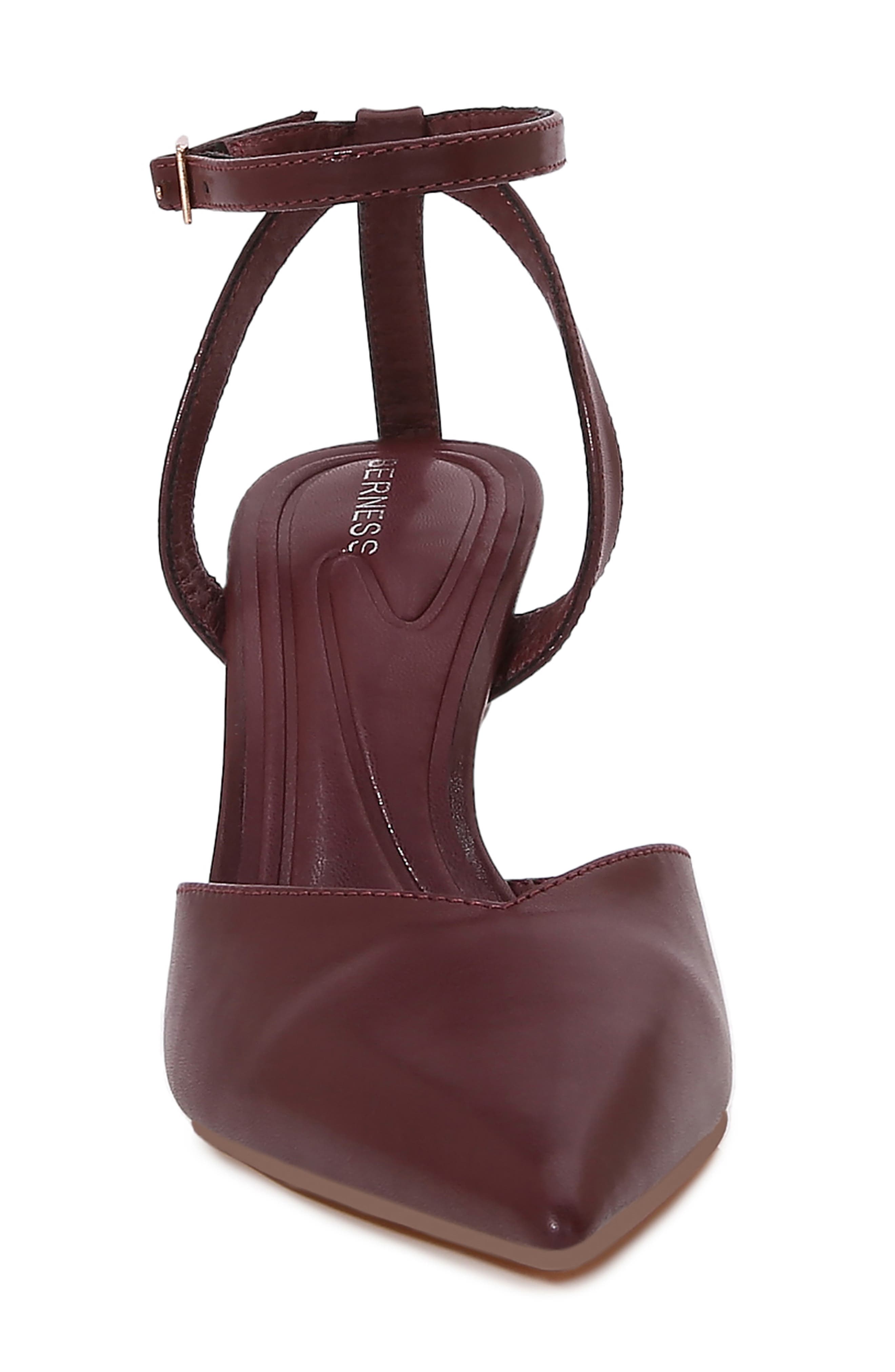 Clarissa Faux Leather D'Orsay Pump, Alternate, color, WINE