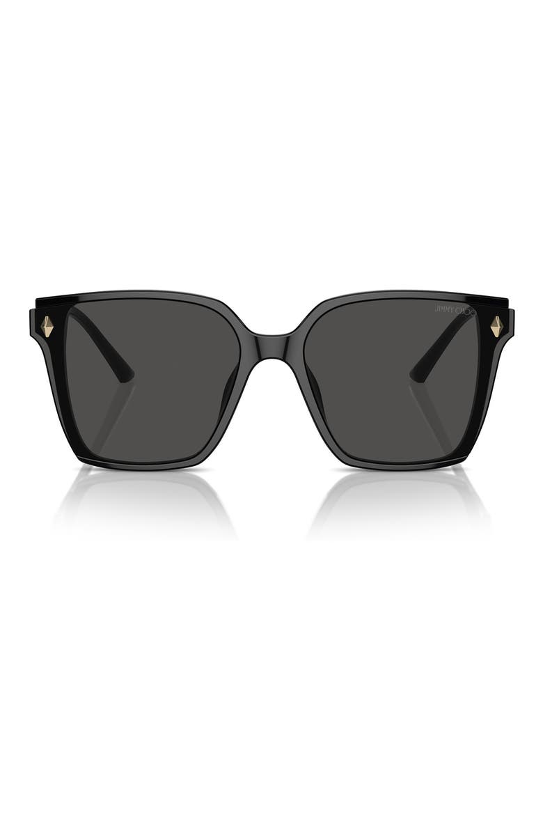 61mm Oversize Square Sunglasses, Main, color, BLACK / DARK GREY