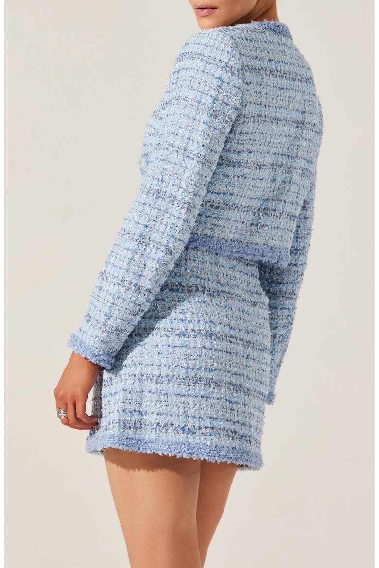 Milena Tweed Jacket, Alternate, color, BLUE