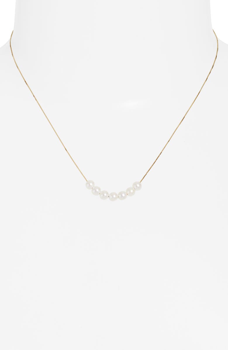 Poppy Finch Cultured Pearl Box Chain Necklace, Alternate, color,