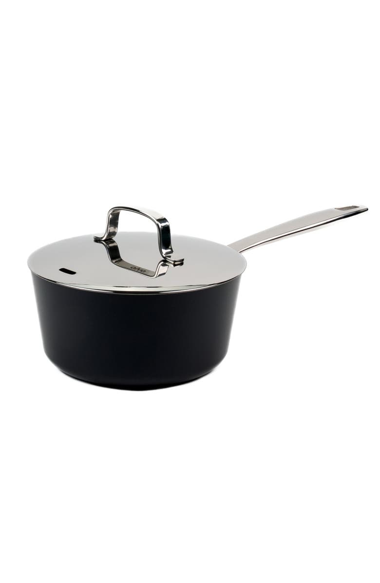 Alva Maestro Nonstick Ceramic Saucepan with Lid 2 Qt., Main, color, Black
