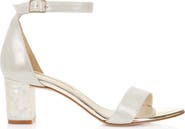 Freya Rose Martene Midi Ankle Strap Pearl Heel Sandal