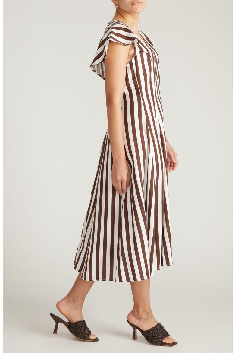 Victoria Linen Blend Dress, Alternate, color, PEPPERCORN STRIPE