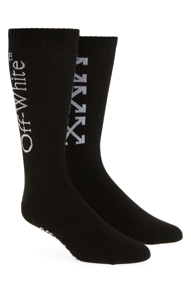 Off-White Triple Arrow Long Crew Socks, Main, color,