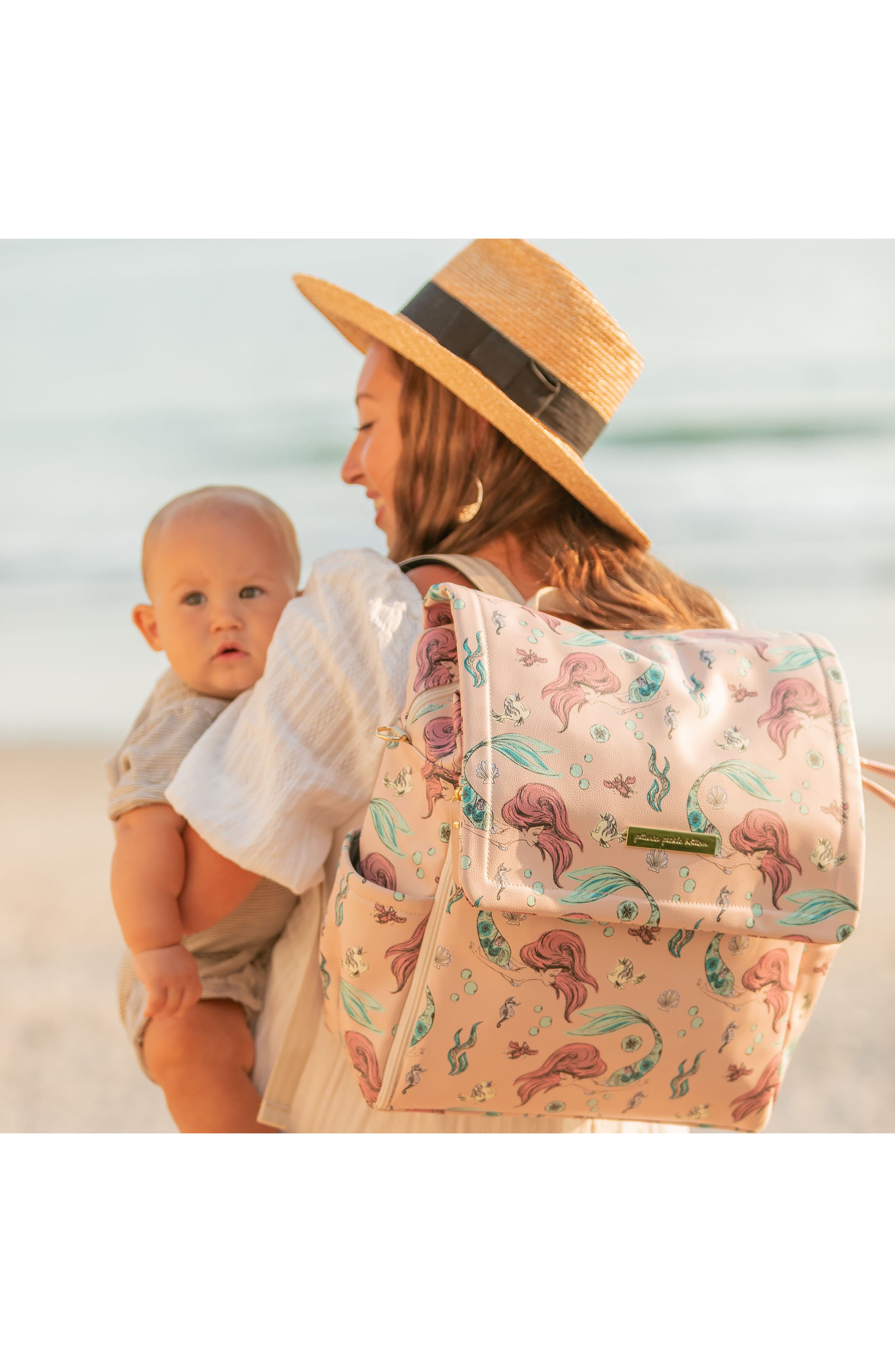 Petunia Pickle Bottom x Disney The Little Mermaid Boxy Water Resistant Backpack, Alternate, color, 