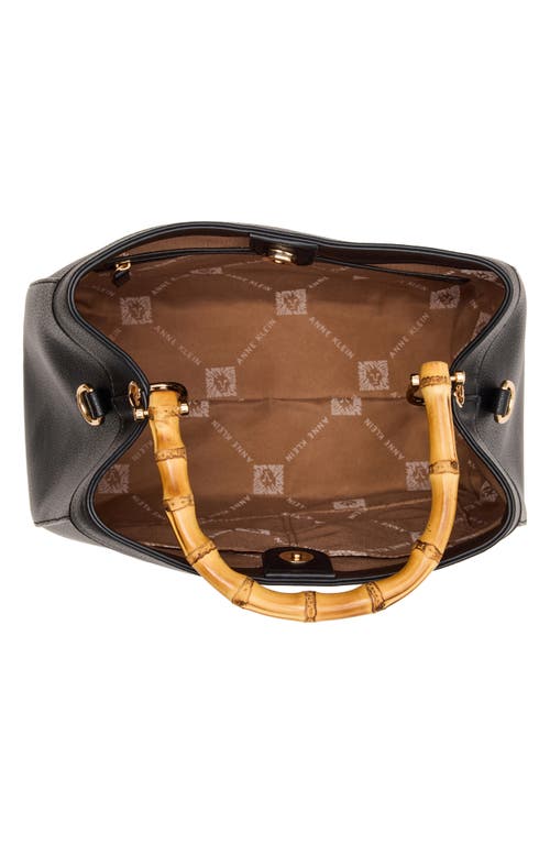 ANNE KLEIN ANNE KLEIN BAMBOO TOP HANDLE SATCHEL 