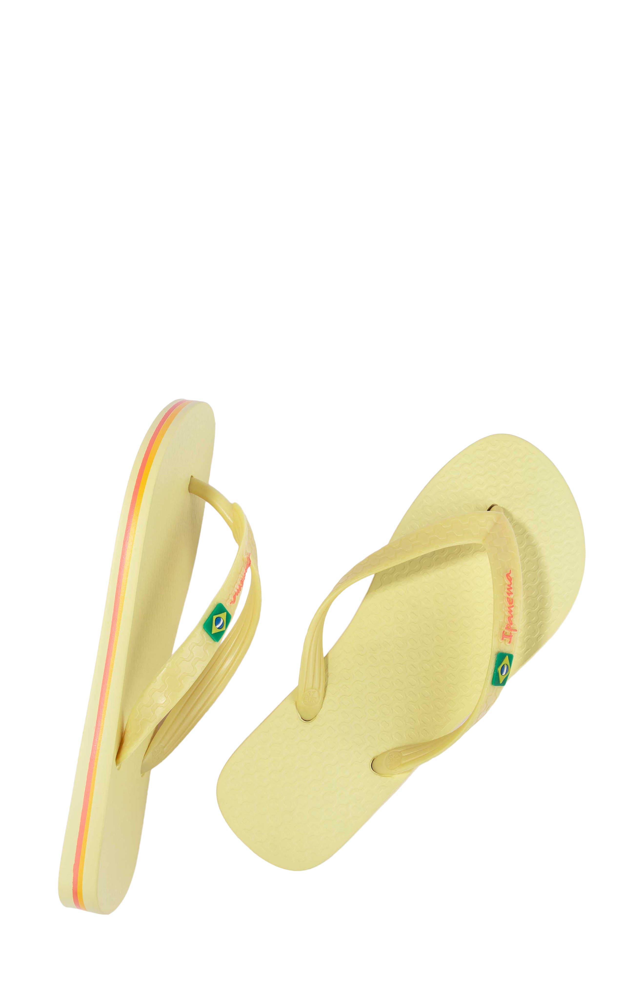 Brasil II Water Resistant Flip Flop, Alternate, color, YELLOW/ORANGE