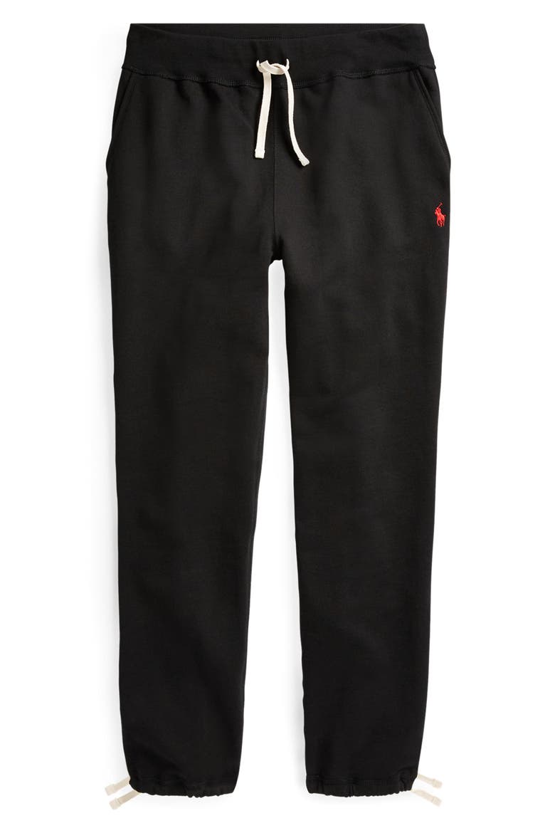 Men's Fleece Lounge Pants, Alternate, color, POLO BLACK