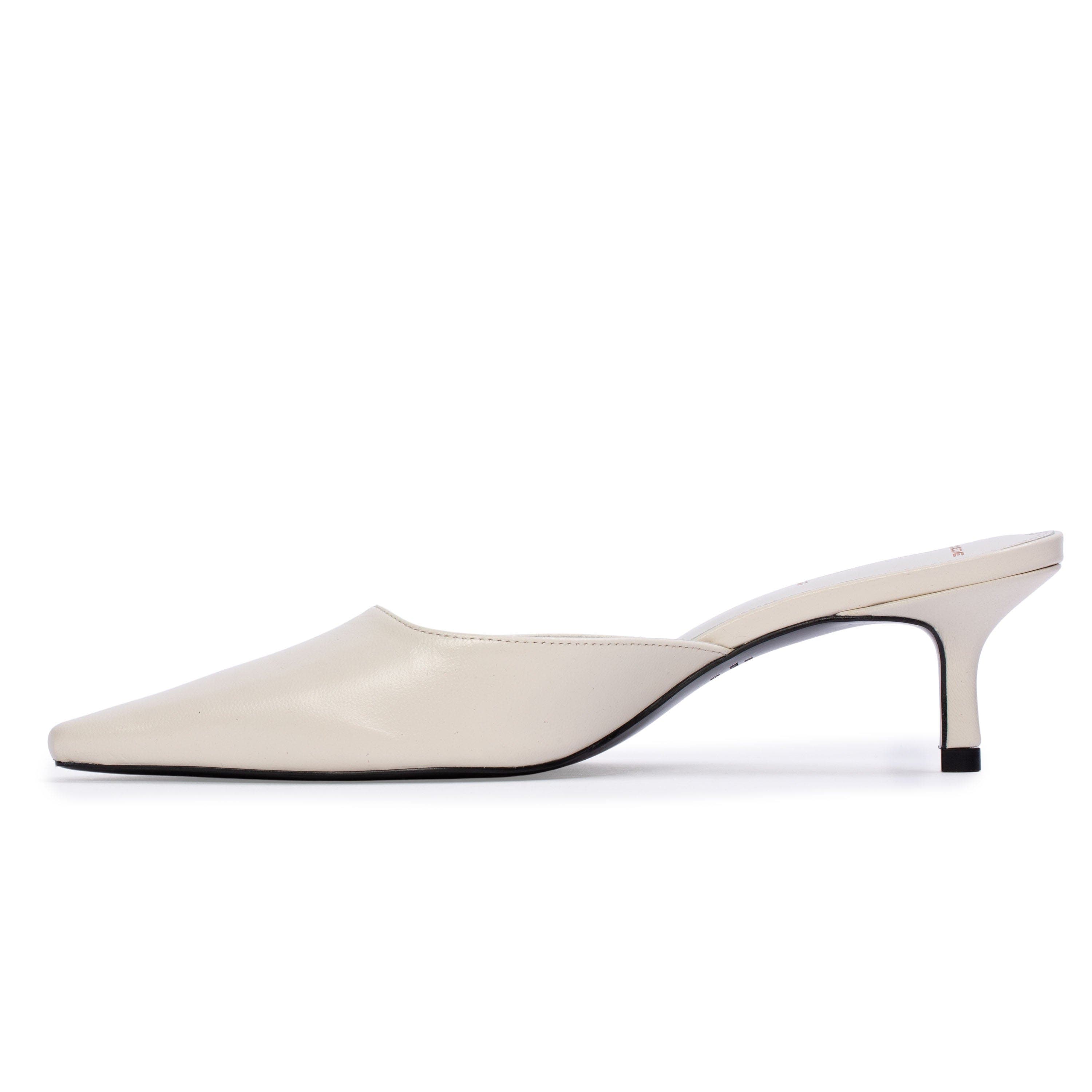 BLACK SUEDE STUDIO Riley 50 Leather Mule, Alternate, color, Coconut Leather