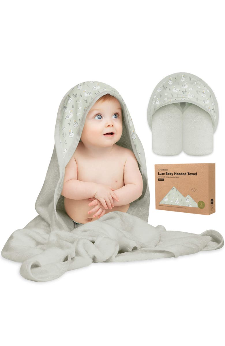 KeaBabies Luxe Baby Hooded Towel, Main, color, Serenity