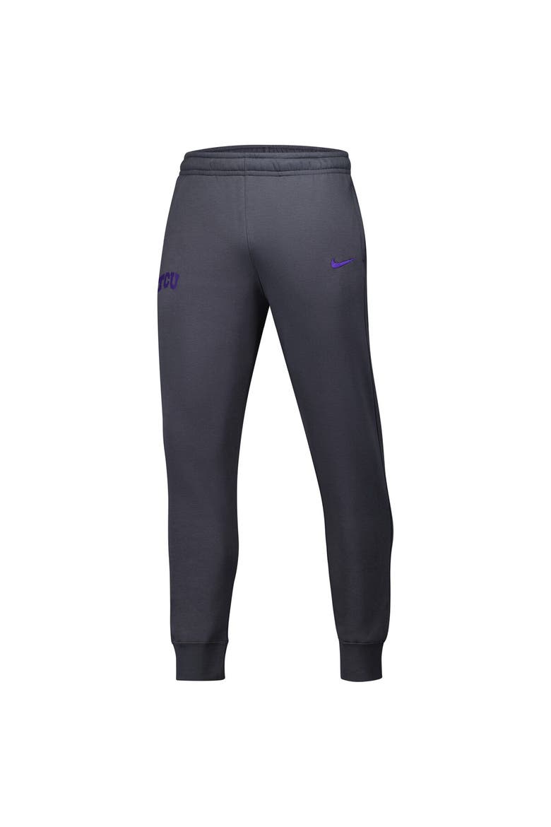 Men's Nike Anthracite TCU Horned Frogs Club Fleece Pants, Alternate, color, Anthracite