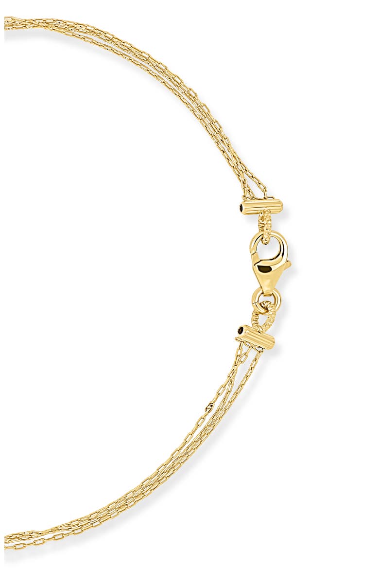 14K Gold Two-Tone Double Beaded Chain Bracelet, Alternate, color, 14K WHITE GOLD/ YELLOW GOLD
