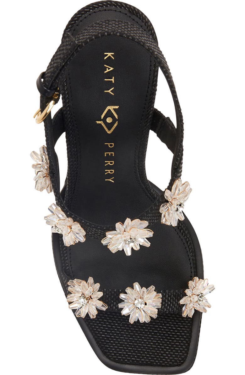 Katy Perry The Steady Floral Slingback Platform Sandal, Alternate, color, Black