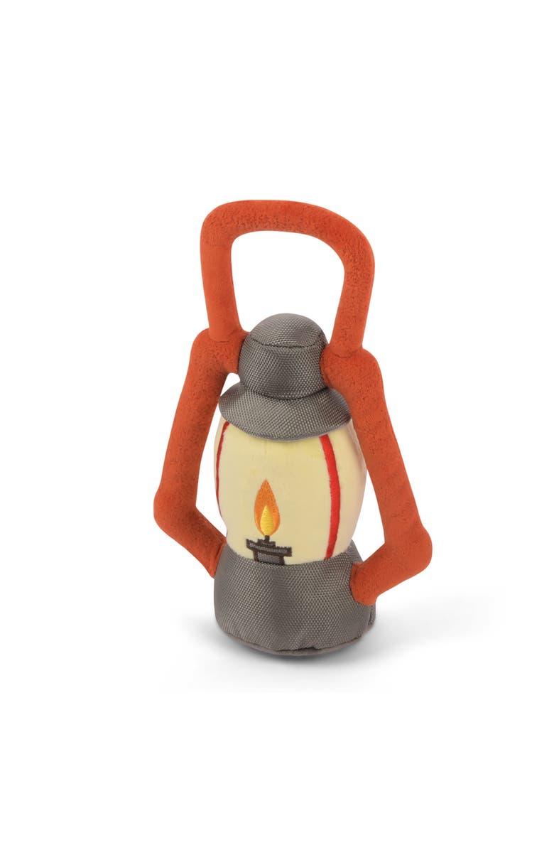 P.L.A.Y. Camp Corbin Pack Leader Lantern, Plush Dog Toy, Squeaker, Crinkle, Alternate, color, Multicolored