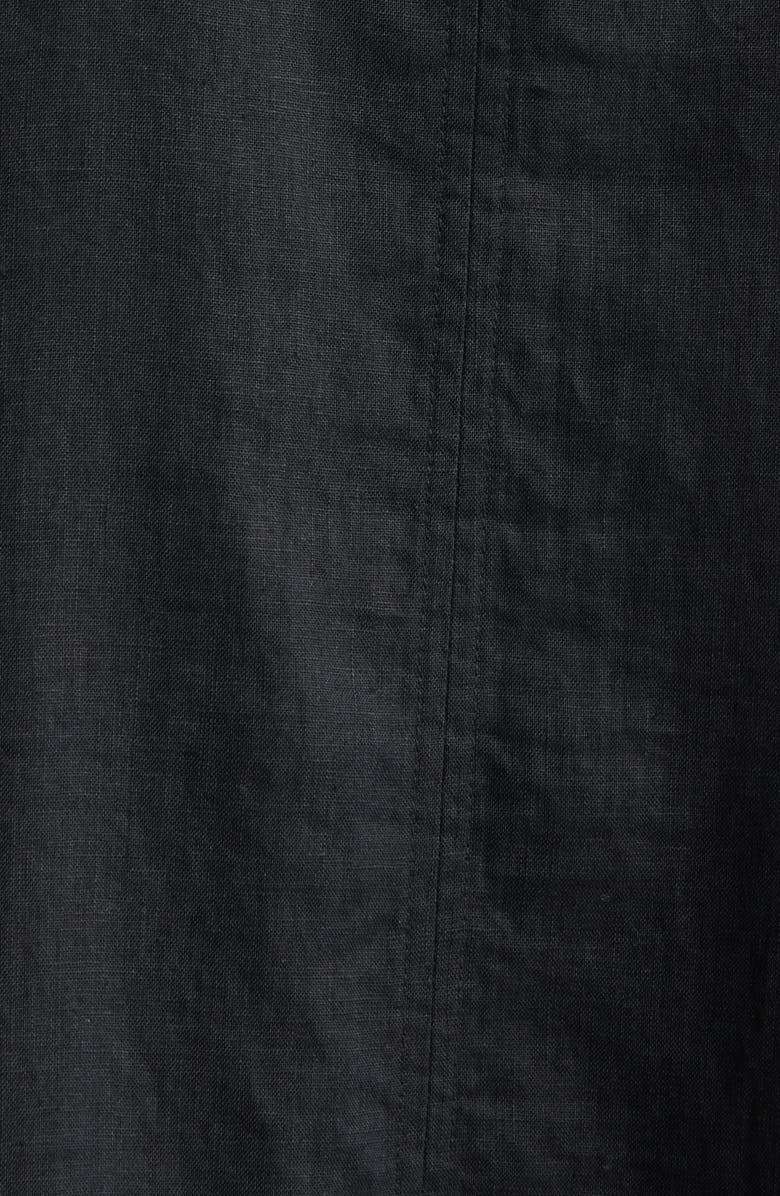 Eileen Fisher Split Collar Organic Linen A-Line Dress, Alternate, color, 