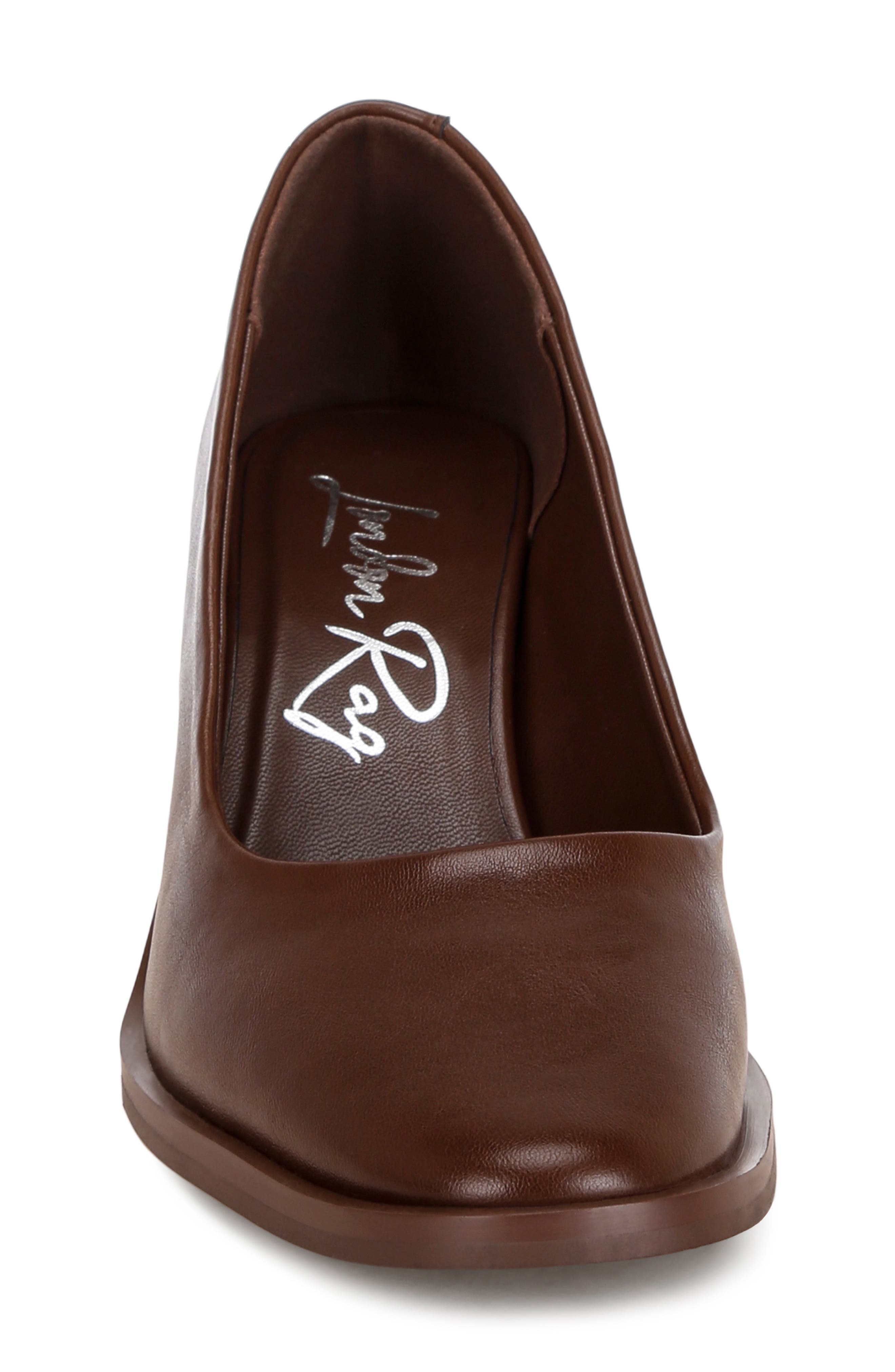 Amalina Round Toe Pump, Alternate, color, BROWN SMOOTH