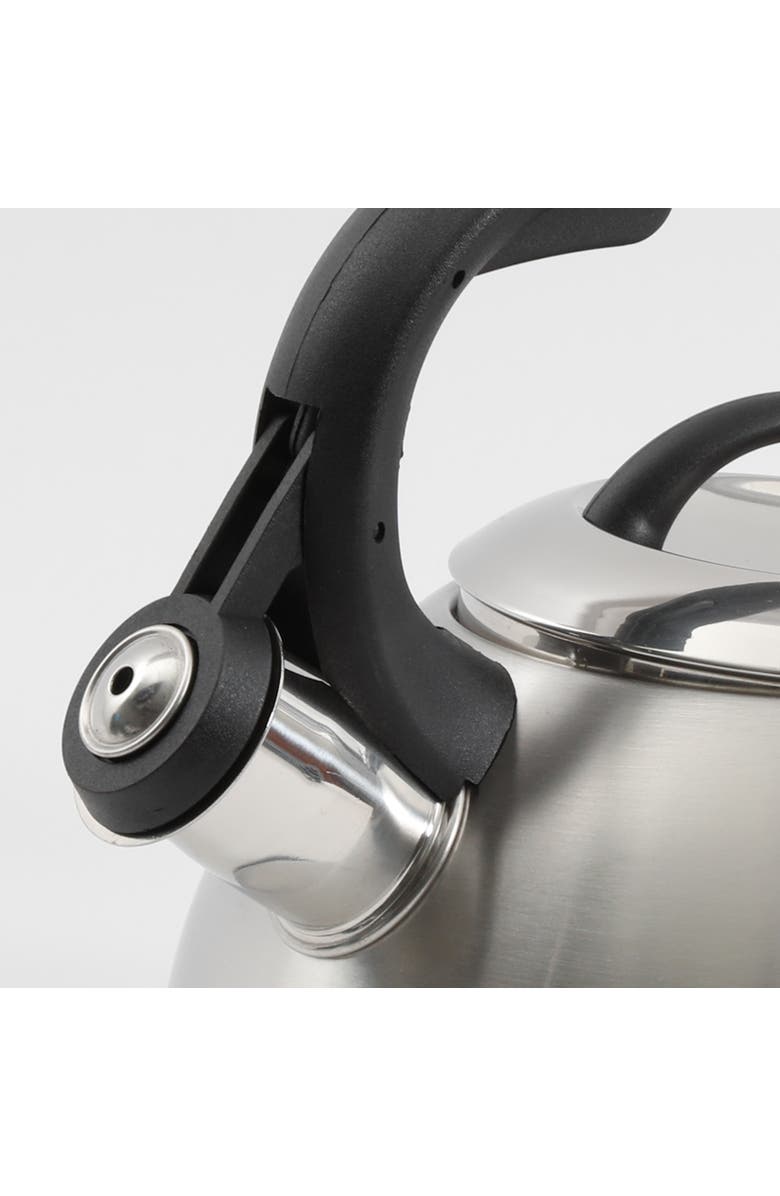 MR COFFEE Flintshire 1.75 Qt. Stainless Steel Whistling Tea Kettle, Alternate, color, Metallic Silver