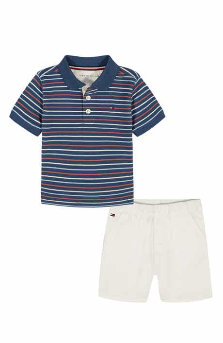 Tommy Hilfiger Stripe Polo & Shorts Set