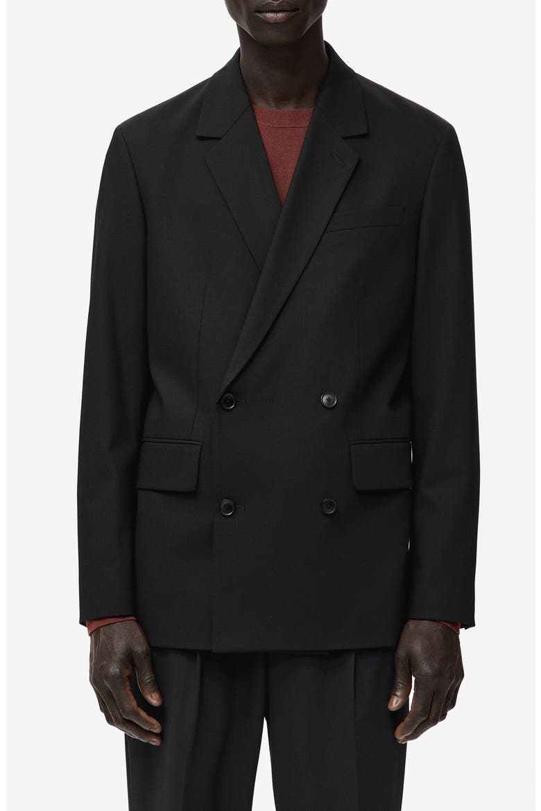 Boston Double Breasted Blazer, Main, color, BLACK