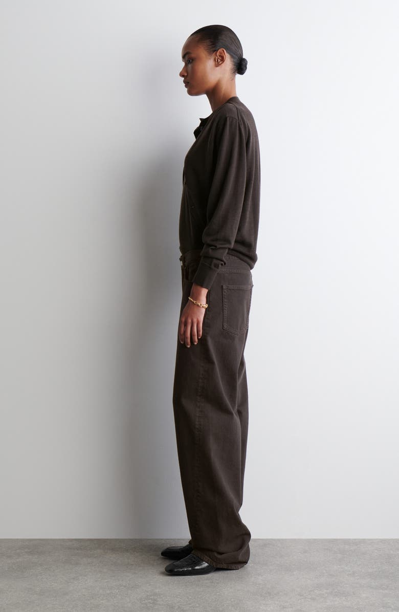 COS Facade Straight Leg Jeans, Alternate, color, Brown Dark
