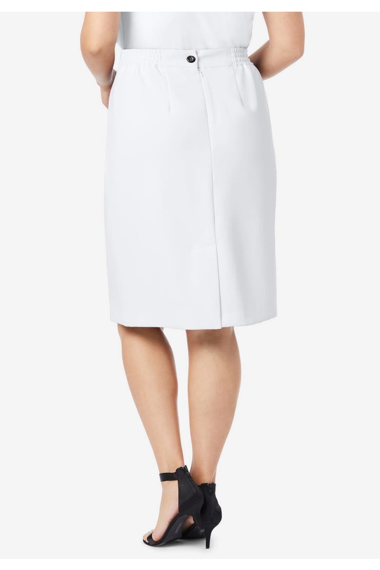 Tummy Control Bi-Stretch Pencil Skirt, Alternate, color, WHITE