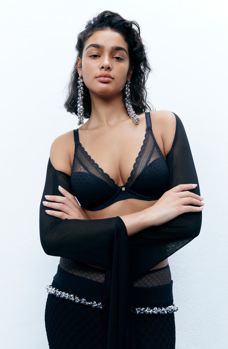 Chantelle Lingerie Norah Chic Hipster Briefs, Alternate, color, Black