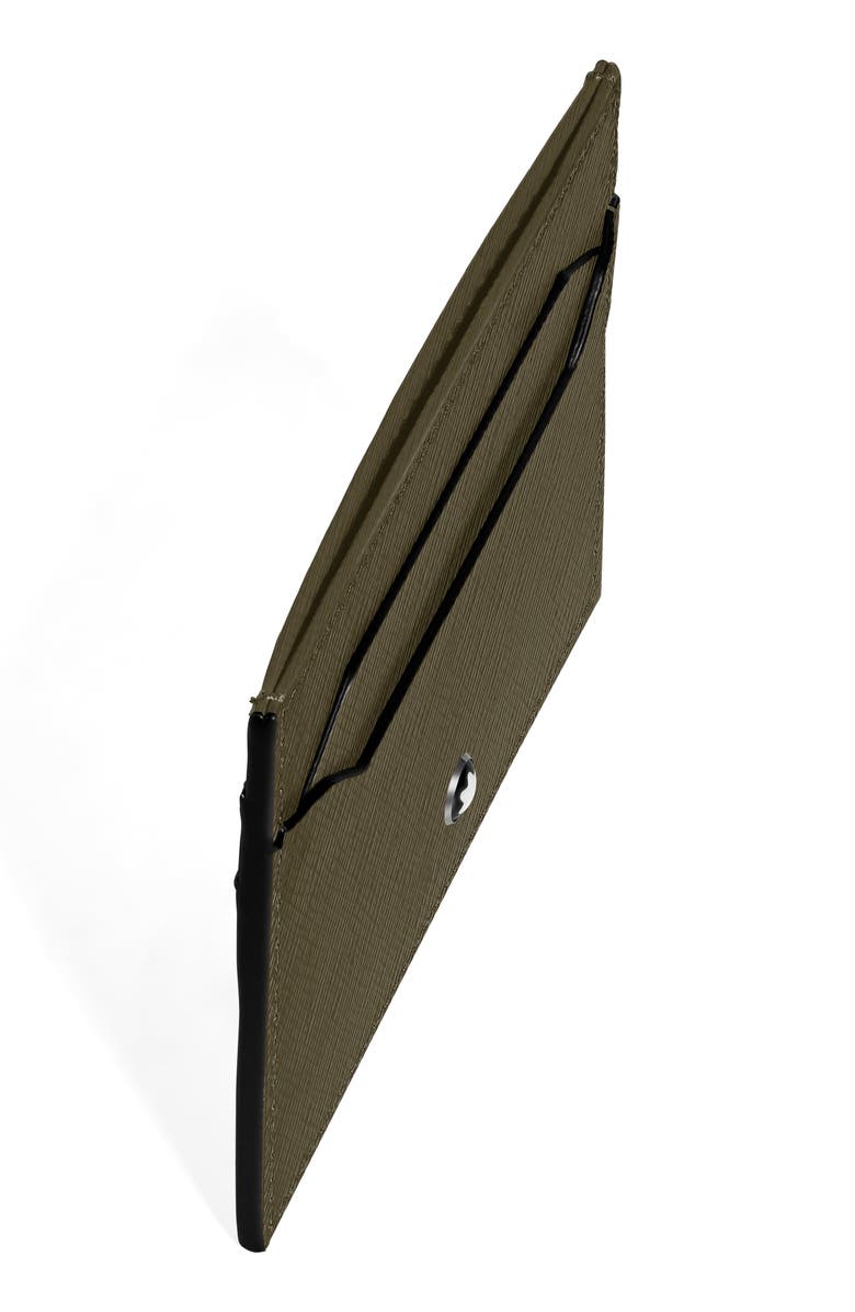 Montblanc Sartorial Leather Card Holder, Alternate, color, Khaki