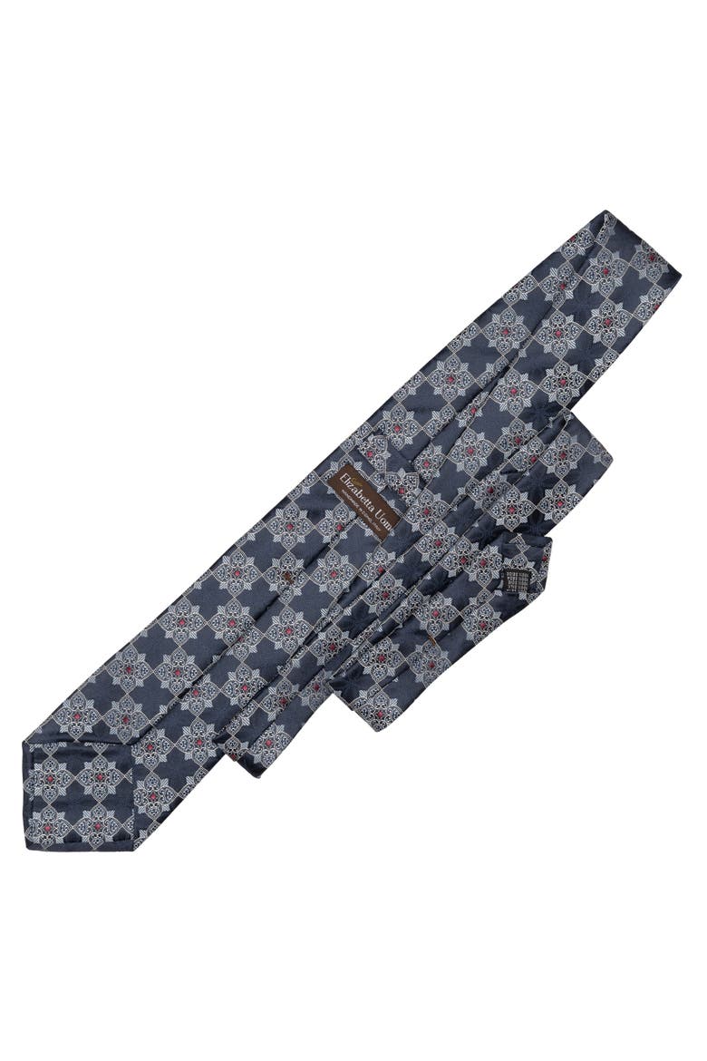 Amalfi - Silk Jacquard Tie for Men, Alternate, color, Blue