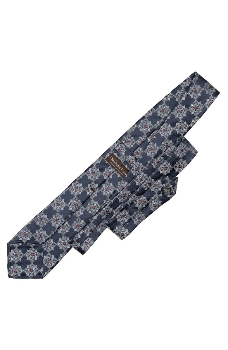 Elizabetta Amalfi - Extra Long Silk Jacquard Tie for Men, Alternate, color, Blue