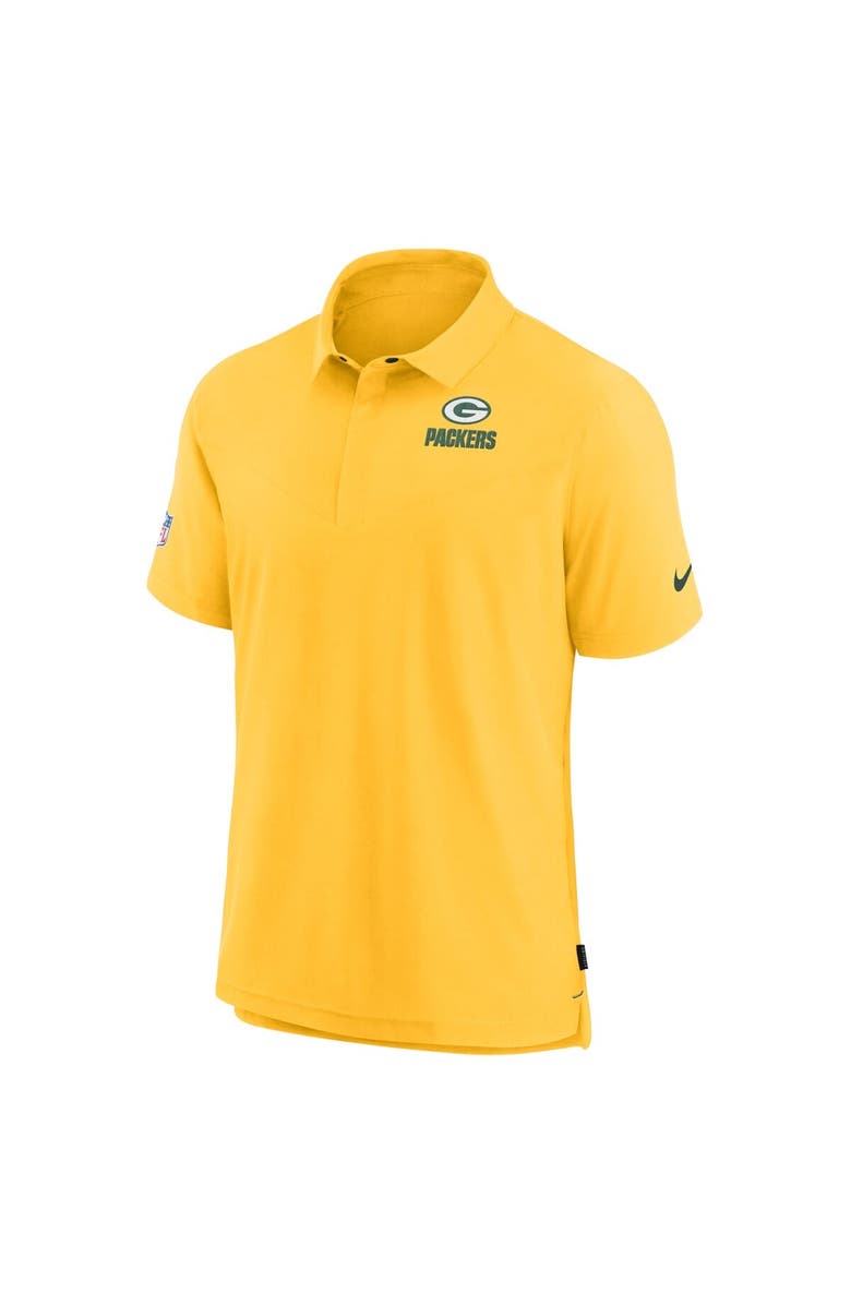 Nike Men's Nike Gold Green Bay Packers Sideline Lockup Performance Polo, Alternate, color, Gold