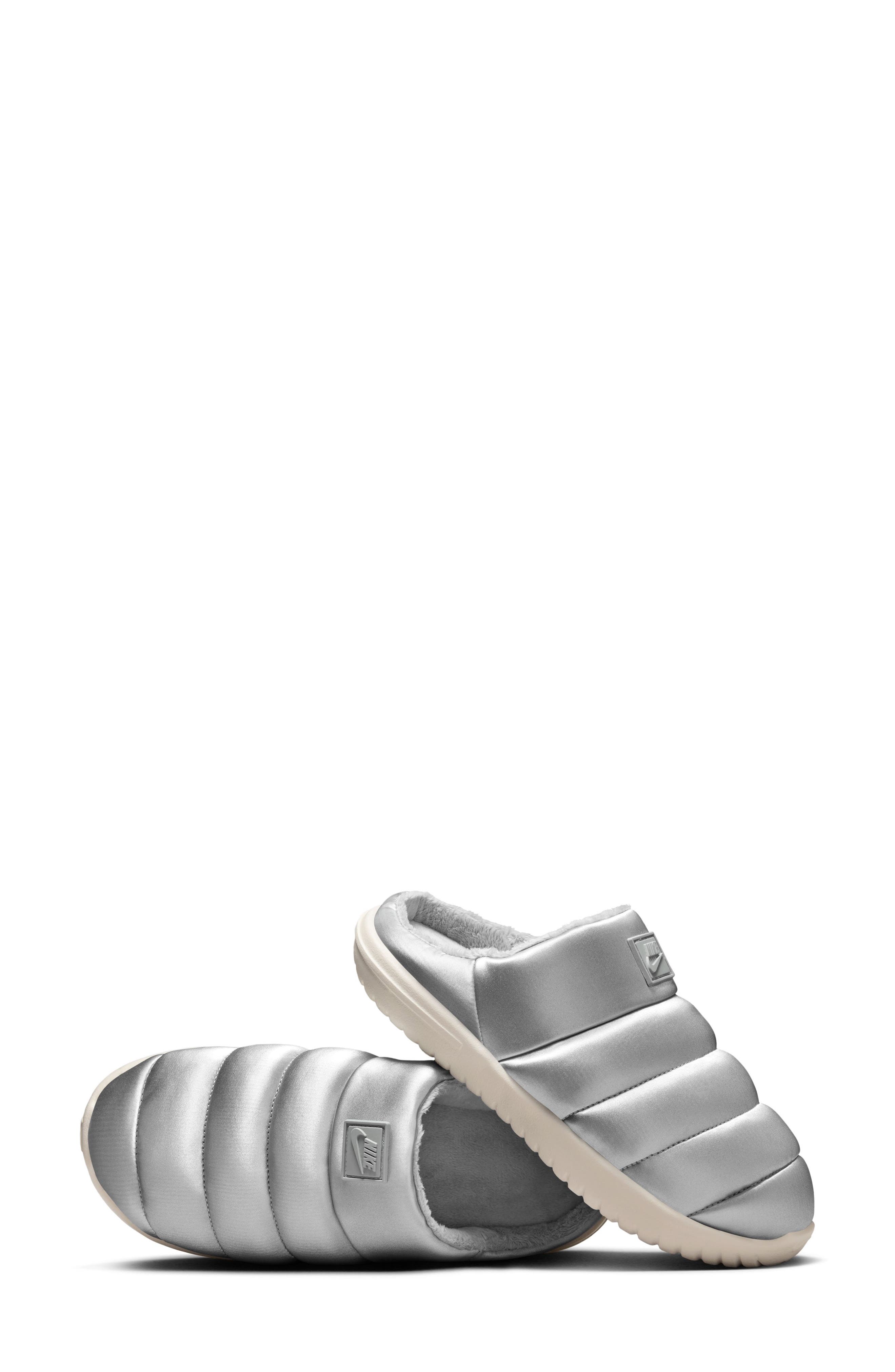 Burrow SE Slipper, Alternate, color, METALLIC SILVER/ BROWN