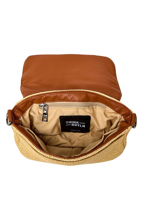 Think Royln Socialite Crossbody Bag In Dune Raffia