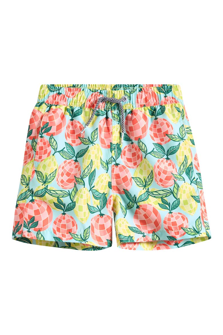 Kids' Citrus Disco Swim Trunks, Main, color, MULTI