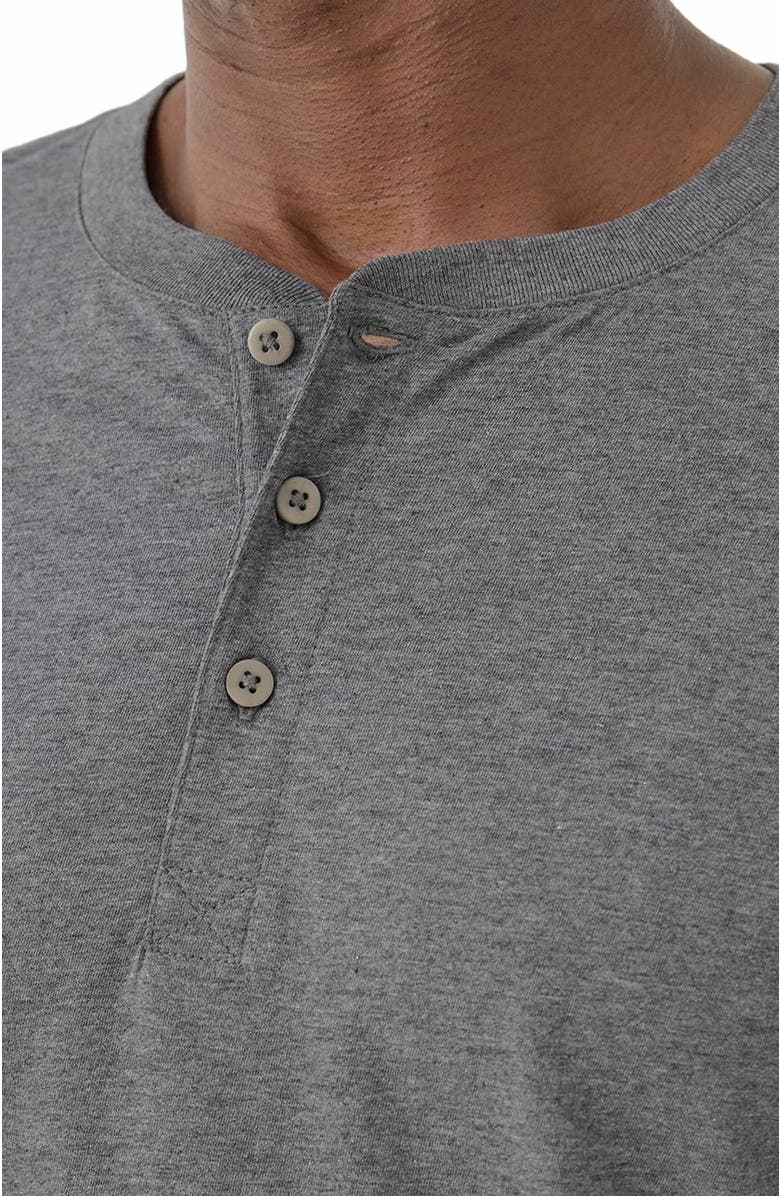 Pact Organic Cotton Softspun Long Sleeve Henley, Alternate, color, Medium Grey Heather