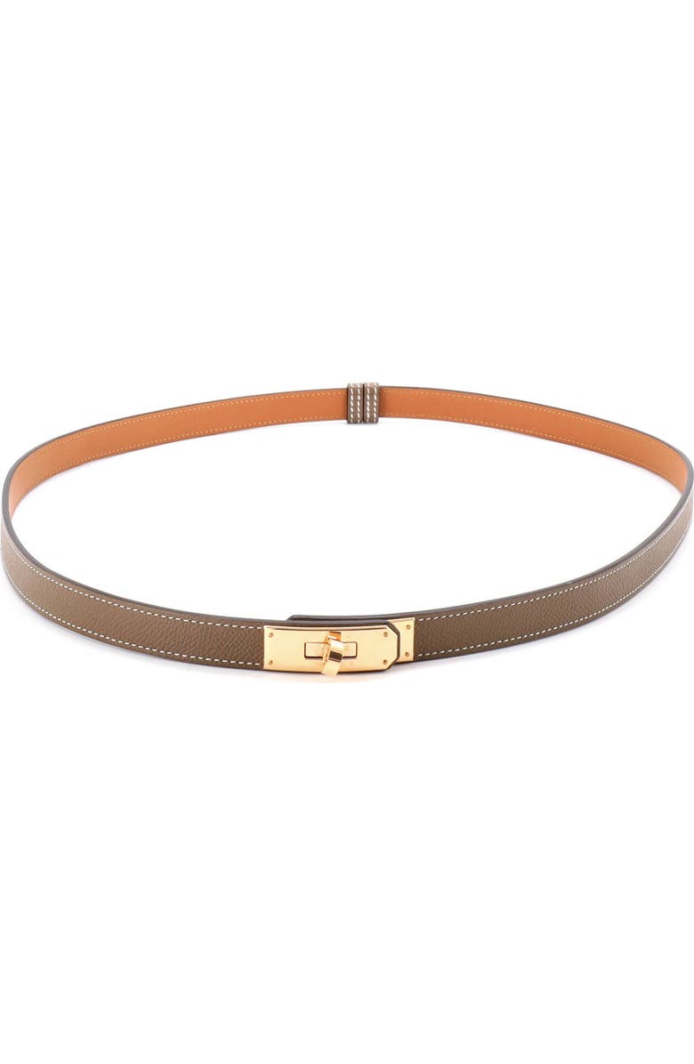 Pre-Owned Hermes Kelly Belt Leather Thin, Alternate, color, Neutral