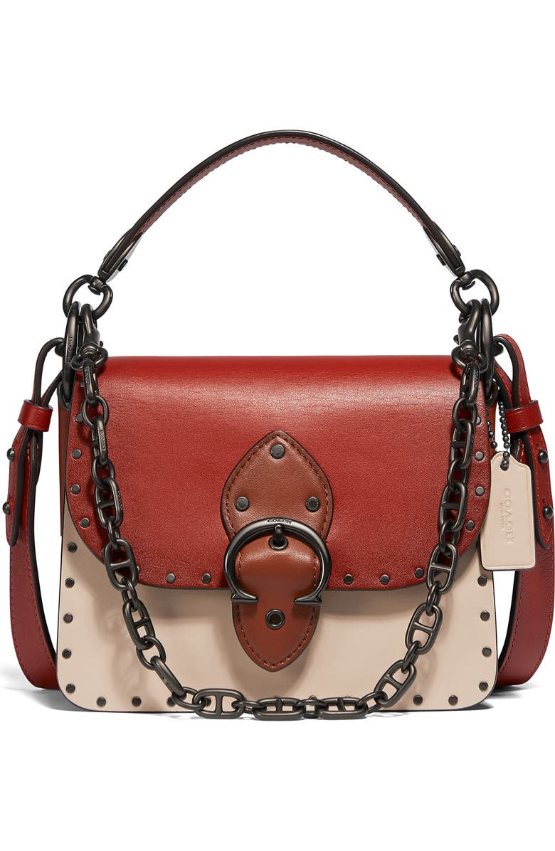 COACH Beat Colorblock Leather Crossbody Bag, Main, color,