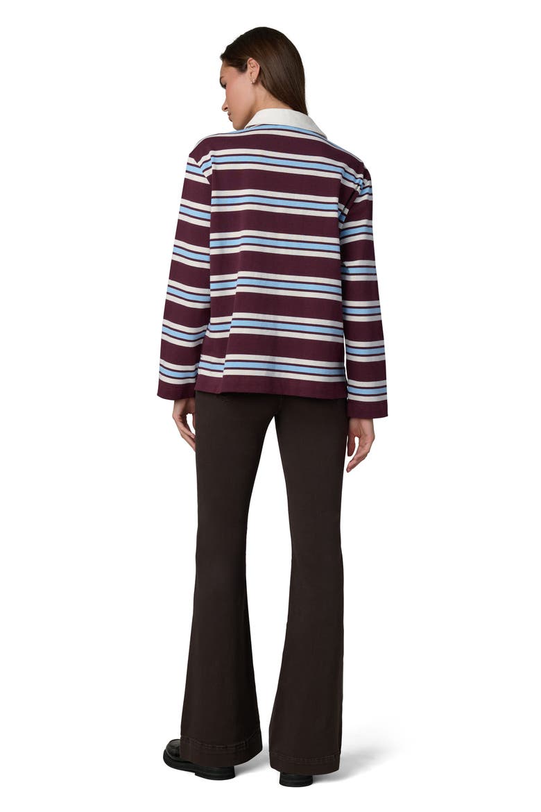 Dylan Striped Rugby Shirt, Alternate, color, OXBLOOD/ SKY RUGBY