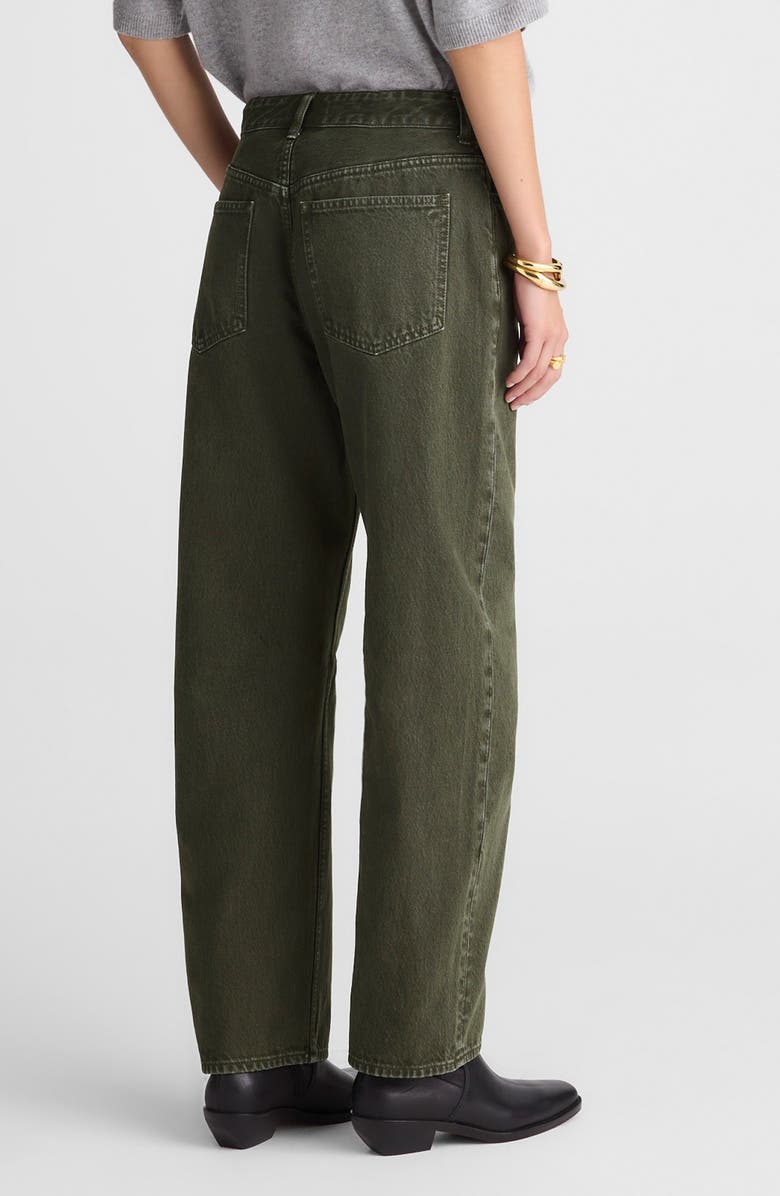 Madewell Darted Barrel Leg Jeans, Alternate, color, Mossy Umber