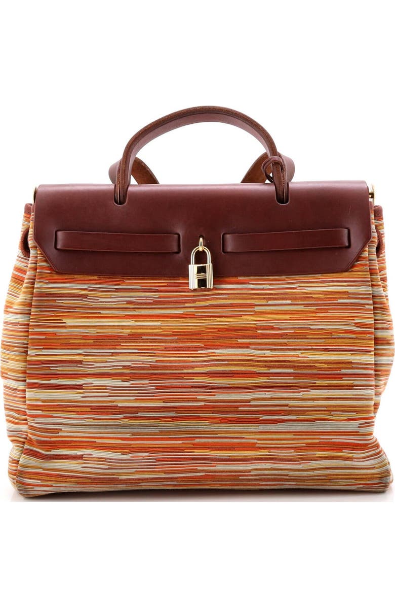 Pre-Owned Hermes Herbag Vibrato and Leather PM, Alternate, color, Multicolor