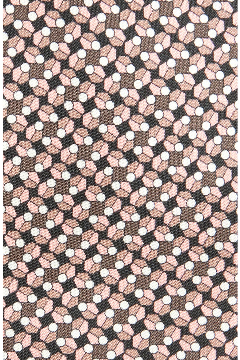 Geometric Silk Tie, Alternate, color, PINK