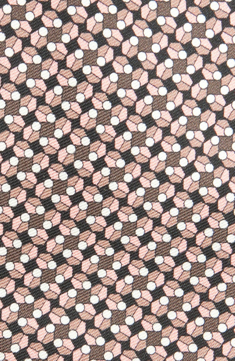 Canali Geometric Silk Tie, Alternate, color, Pink