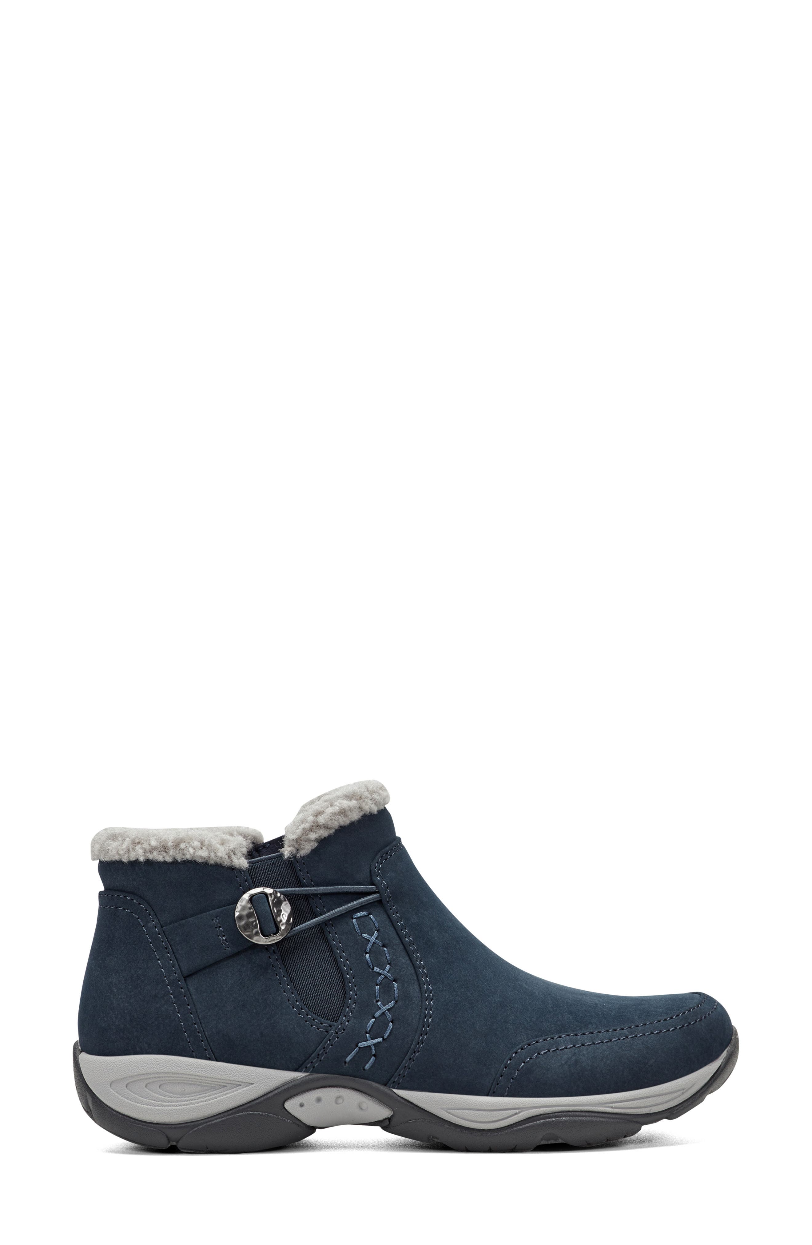 Erique Water Repellent Faux Shearling Lined Bootie, Alternate, color, DARK BLUE