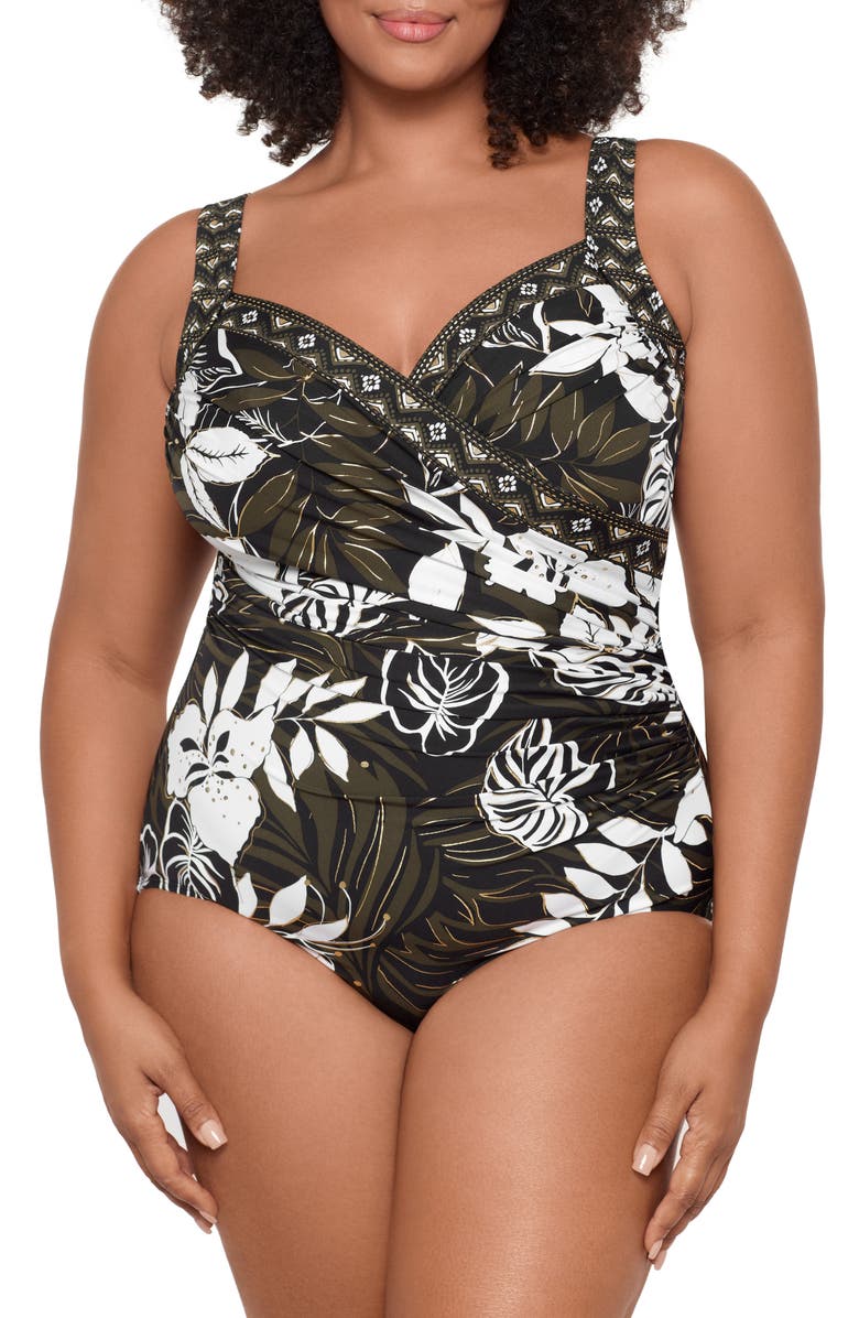 Miraclesuit<sup>®</sup> Elle Dorado Sanibel Underwire One-Piece Swimsuit, Main, color, 
