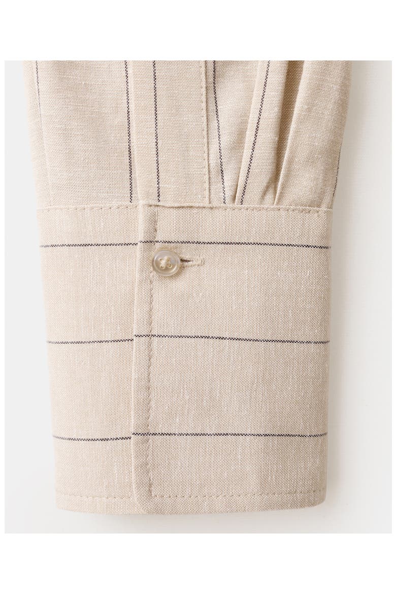 Stripe Wrap Front Shirtdress, Alternate, color, BROWN