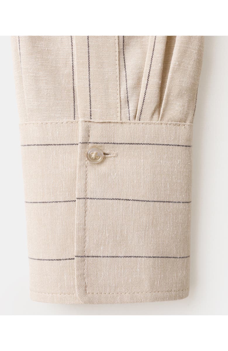 MANGO Stripe Wrap Front Shirtdress, Alternate, color, Brown