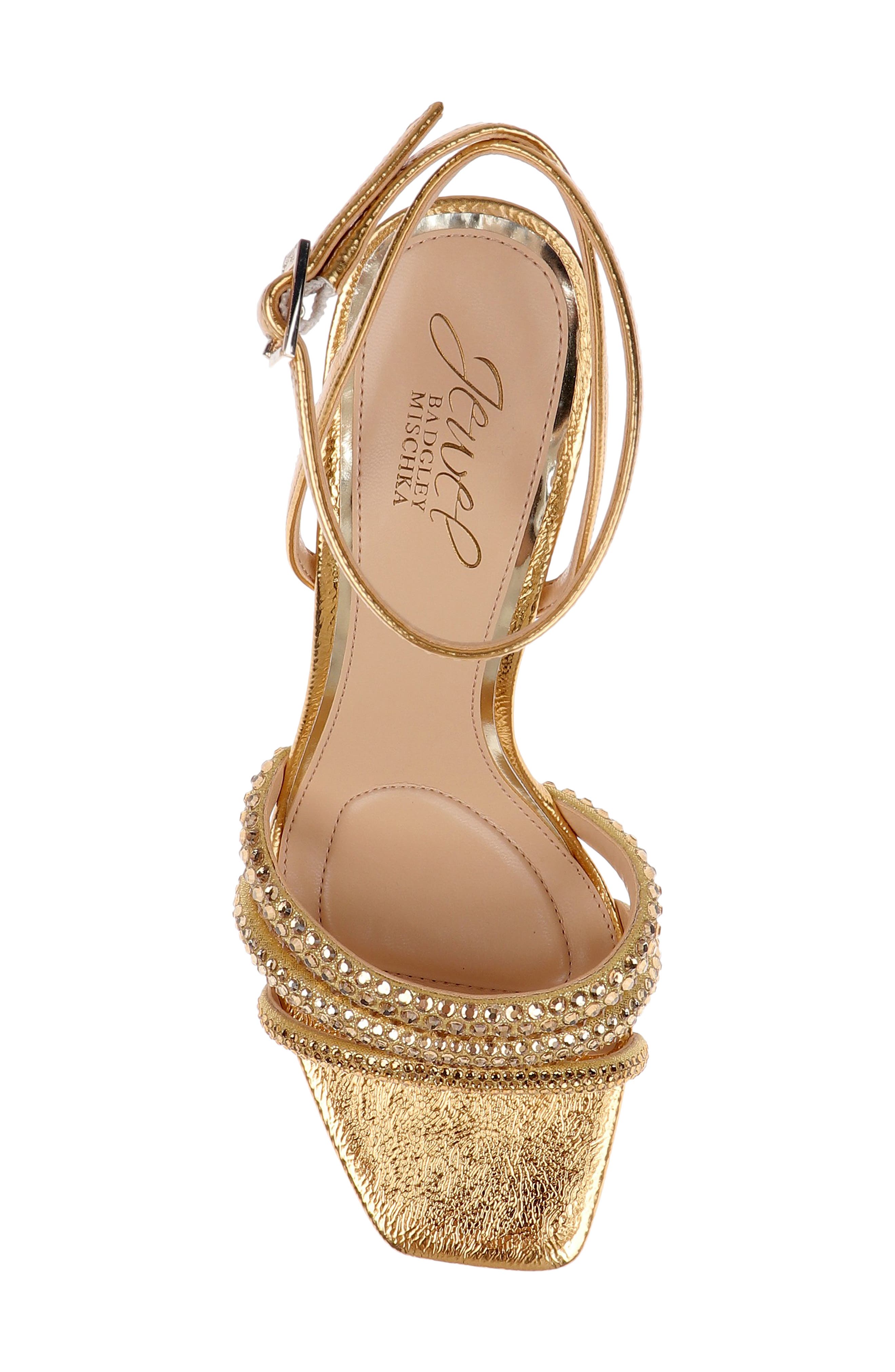 Zimal Ankle Strap Sandal, Alternate, color, GOLD ANTIQUE