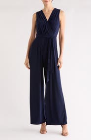 Vince Camuto Faux Wrap Wide Leg Jumpsuit