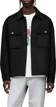 AllSaints Broderick Recycled Wool Blend Shirt Jacket